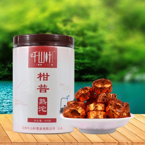 千山叶 柑普熟沱熟茶 500克/罐